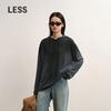 Less 2025 Autumn H-Shaped Hooded Long Sleeve T-Shirt