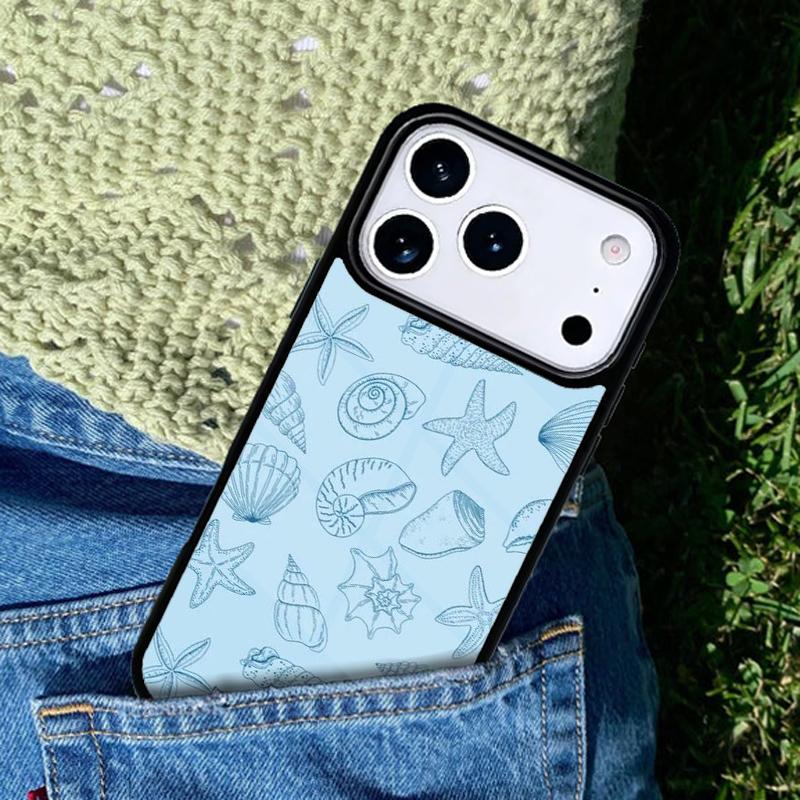 Sea Shells Phone Case For iPhone 17 AIR 16 Pro Max 15 14 Pro 11 12 13 Shockproof Silicone Cover
