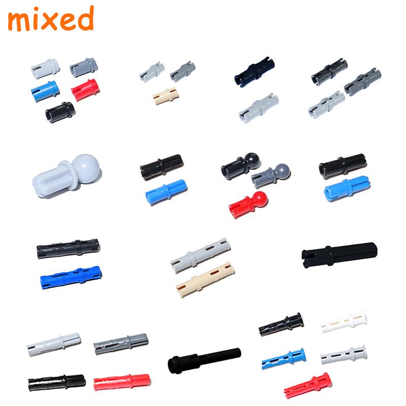 Non-Toxic Connector Bolt Pin With Friction Peg Cross Axle Building Block Bricks Technical Accessories Moc Parts Assemble Particles Toy