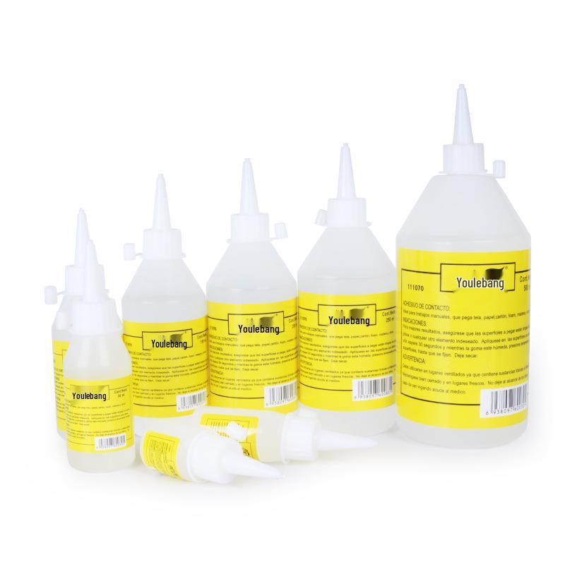 Children's DIY 30ml Transparent Alcohol Glue for Crafting with Non-woven Fabric, Hemp Rope, and Buttons.