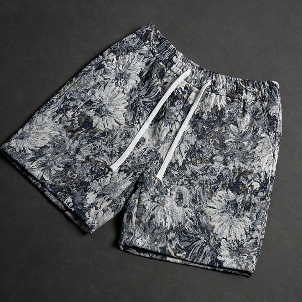 Pánské letní ležérní šortky s potiskem Pánské módní sportovní šortky