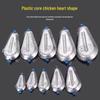 Cross-Shaped Plastic Core Chicken Heart Lead Sinker – Flat Design, Line-Friendly Fishing Accessory for Freshwater and Sea