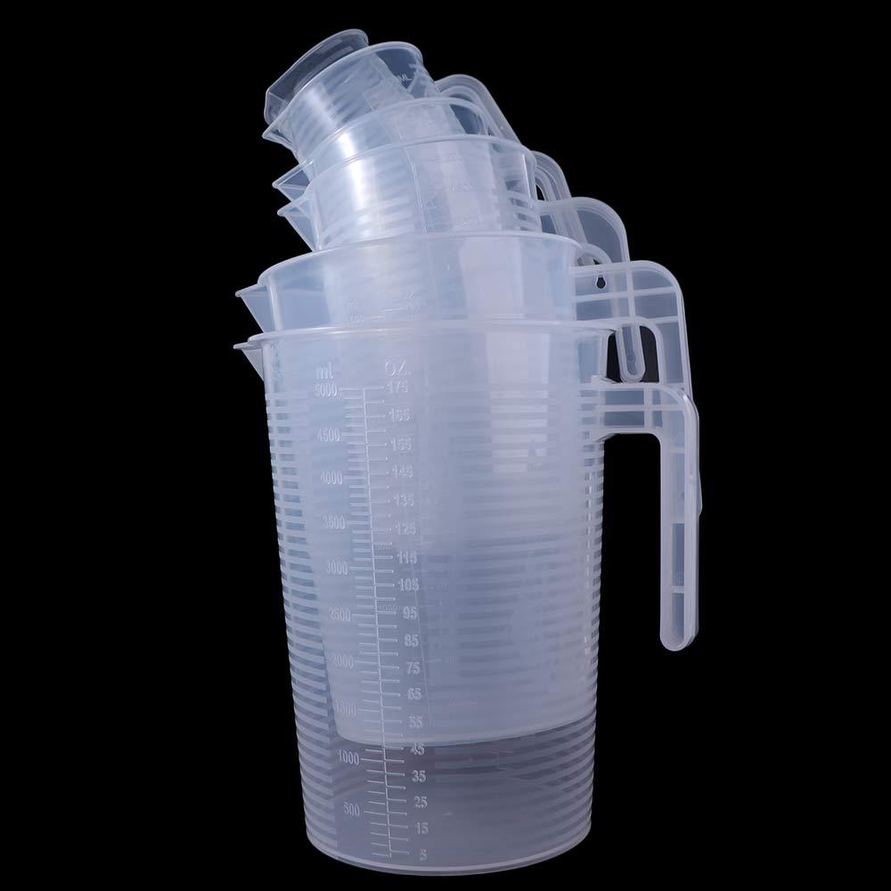 Plastic Graduated Measuring Cup Transparent Water Container Scale Cup  Coffee Shop