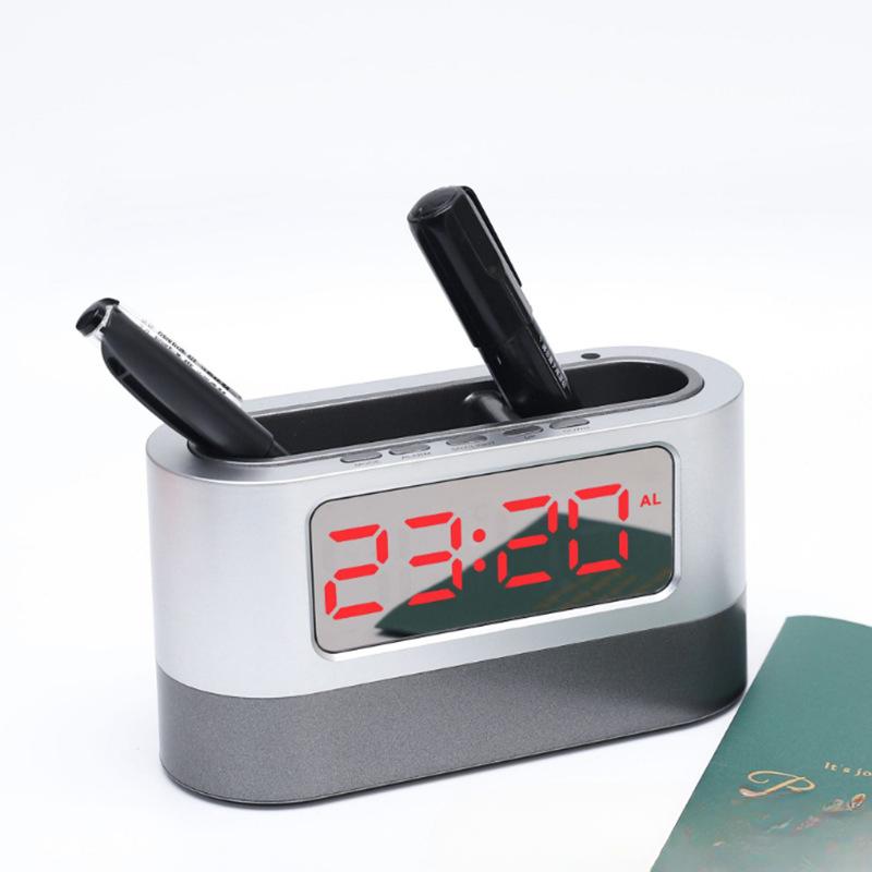 

Подарок новому студенту Электронные часы Креативная подставка для ручек Будильник Бизнес-часы