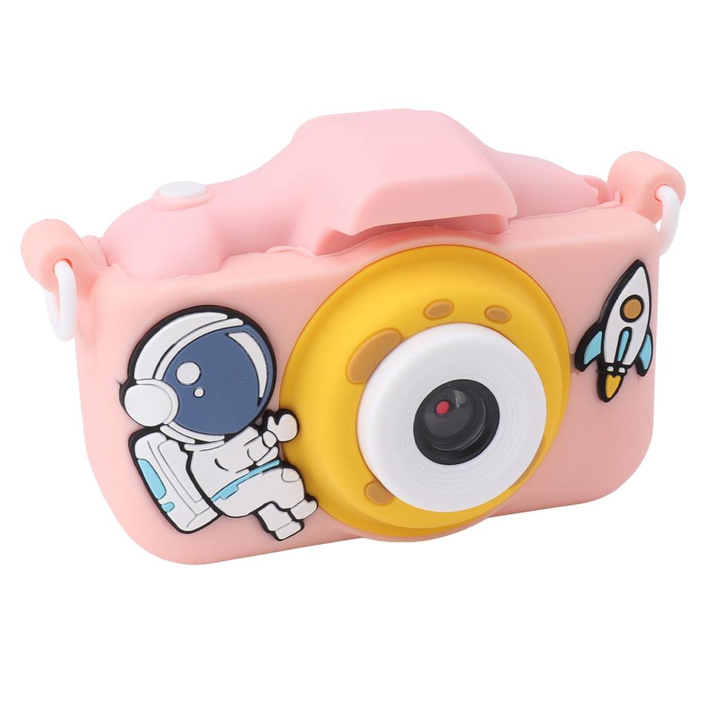Children Digital Camera Dual Lenses 2in HD Recording Game Camera for Kids Birthday Gifts 5V Pink