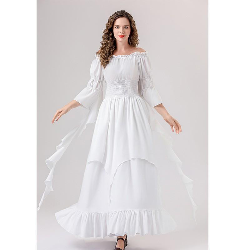 Womens Vintage Medieval Princess Costume Halloween Party Theater Performance Cosplay Outfit
