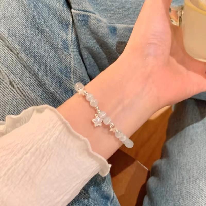 Stylish Geometry Womens Star Bead Bracelet New Chinese Style Elastic Rope