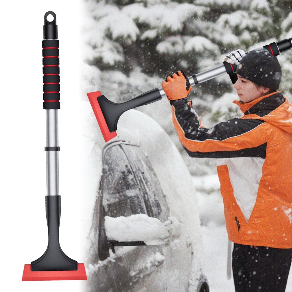 Cleaning Supplies,Car Snow Shovel Aluminum Alloy Telescopic Snow Removal Shovel Multifunctional Glass Snow Shovel Cleaning Scraper Snow Brush