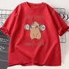 Men and Women Capybara Gym Print TShirt Workout Fitness T Shirt Top Unisex Soft Style Men Women Tshirt Clothes Comfortable