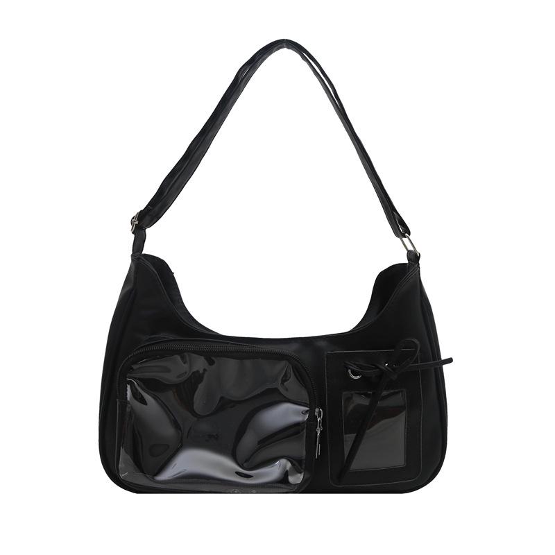 Cross-border Girls Anime Ita Bag - Large Capacity Transparent Button Shoulder Bag