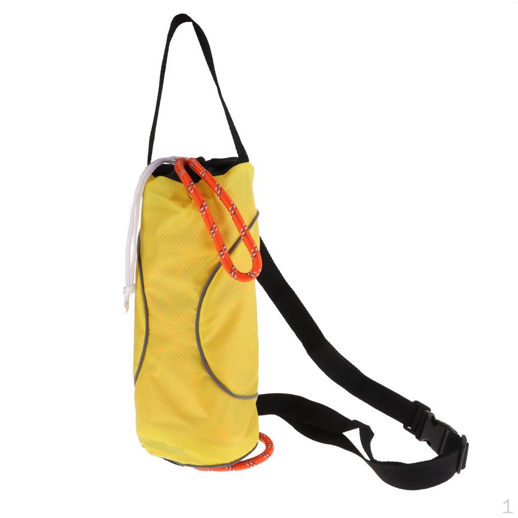 

Rope Safety Throwable Flotation Device High Strength for Kayaking, Boating 21 Meters Reflective Rope Yellow Bag