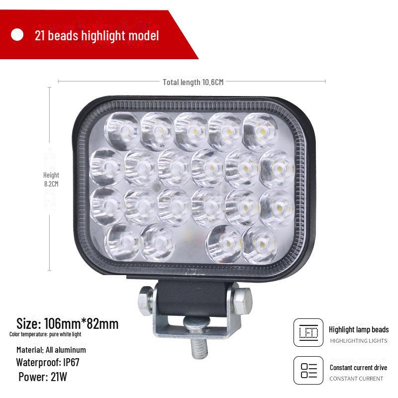 

Суперяркая электрическая светодиодная фара для мотоцикла для аккумуляторных автомобилей и трехколесных велосипедов, 12 В-60 В