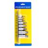 Set de 8 Chei Tubulară de Impact cu Suport de Fier - Include Dimensiuni de 1/2, 1/4 și 3/8 Inch