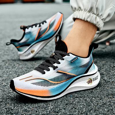 Pantofi de alergare sport, cu pernă ușoară, pantofi de curse de maraton, cu palmă completă, plăci de carbon, pantofi de antrenament cu șireturi, pantofi sport pentru bărbați, sală de sport