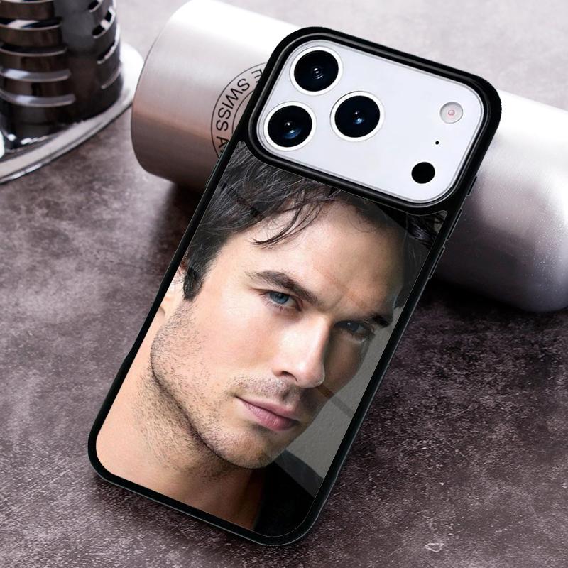 Ian Somerhalder Vampire Diaries Damon Phone Case for iPhone 17 16 15 Pro Max Air 14 13 12 11 Plus Shockproof Cover