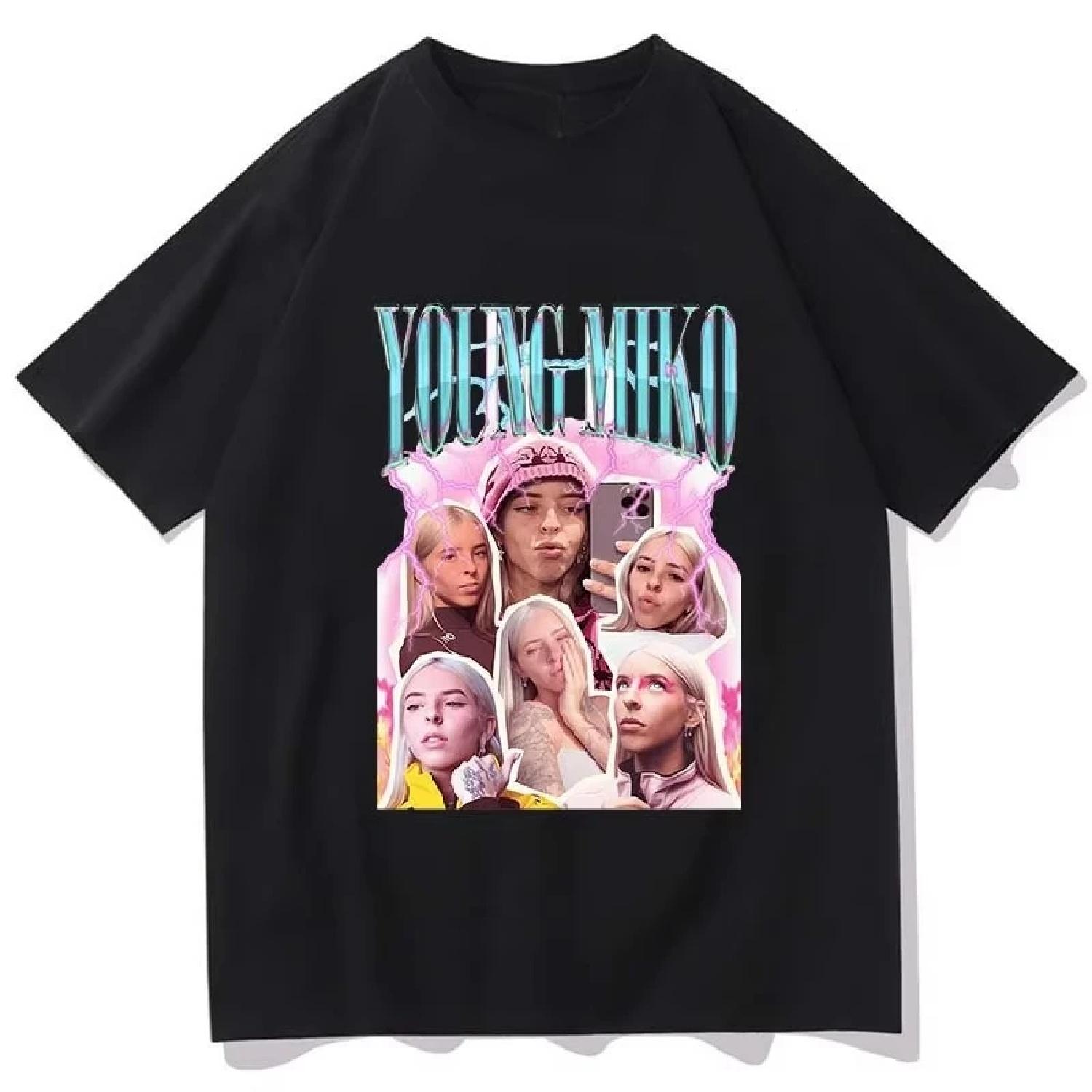 

Young miko T-shirt Unisex Fashion Casual Short Sleeve Summer Spring Tee-shirt Cotton Soft High Quality Clothing Tee Streetwear XXXXXL різнокольоровий