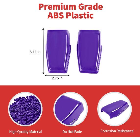 Rear Tail Window Hinge Decorative Cover Trim Compatible With 2007-2018 Jeep Wrangler JK JKU Exterior Accessories (Purple)