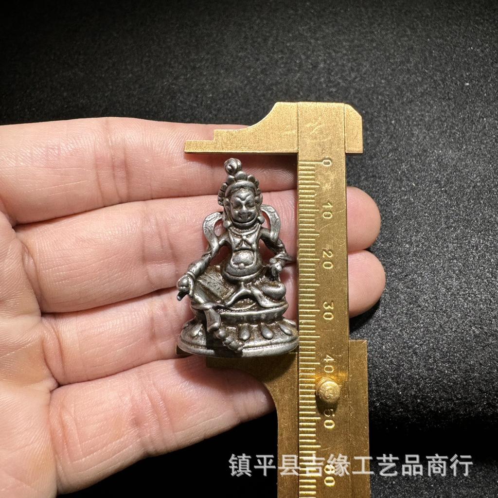 Huang Cai Shen Antique Imitation Crafts Copper Sculpture Ornament Iron Pendant Accessory Hanging Tibetan Style Collectible Craft