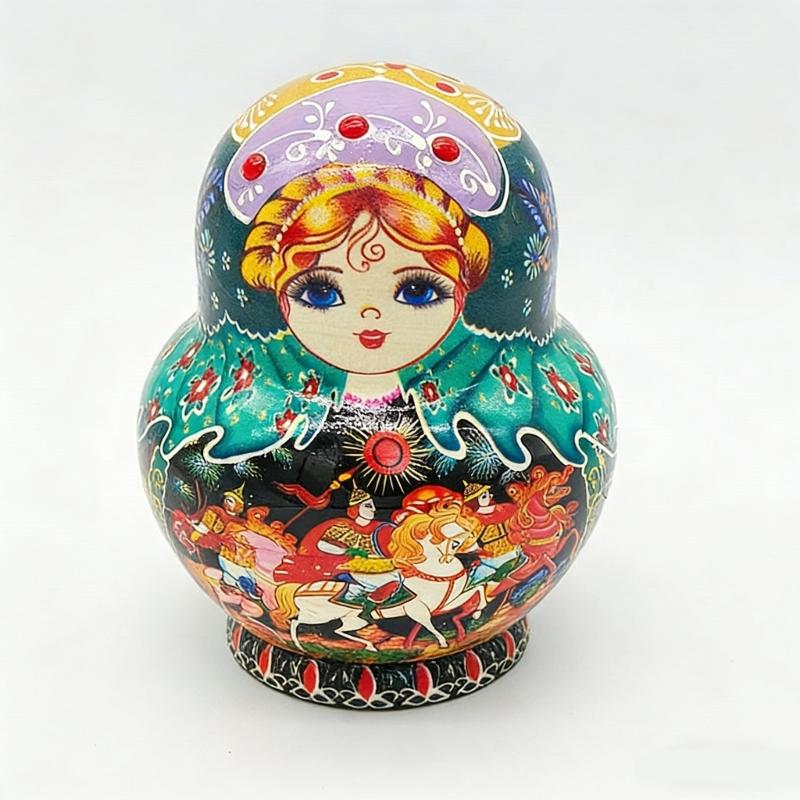 Matryoshka Russian Nesting Doll Traditional Art Russian Nesting Dolls Set of 10 Layers Wooden Toy for Children