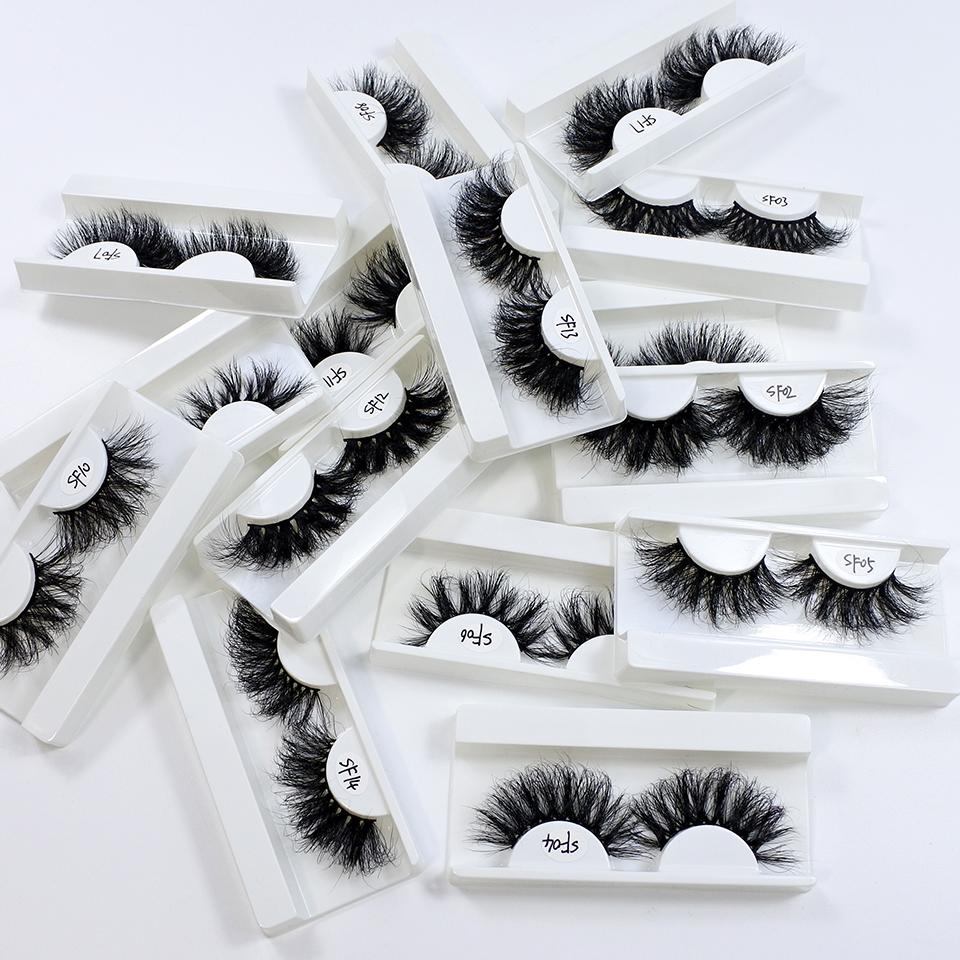 RED SIREN Fluffy Mink Lashes 25mm 27mm Long Thick 3d Mink Eyelashes Maquillaje