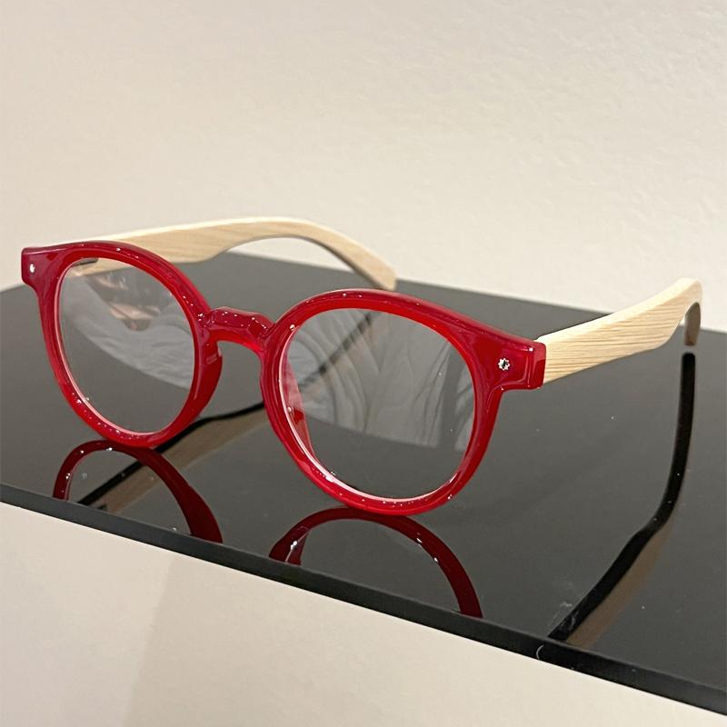 

KAMMPT Cute Round Glasses Fashion Vintage Candy Color Rim Decor Optical Frames 2026 New in Stylish Blue Light Blocking Eyewear transparent lenses