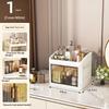 1Pcs Foldable Desktop Storage Box Acrylic Cosmetic Storage Cabinet Multi Layer Dust-Proof Large Capacity Desktop Organizer