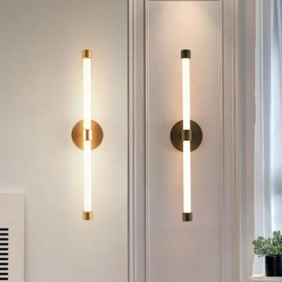 Postmodern LED Wall Lamp Black Gold Iron Tube Pipe Up Down Walll Sconces Light For Living Room Bedroom Bedside Decor Lighting