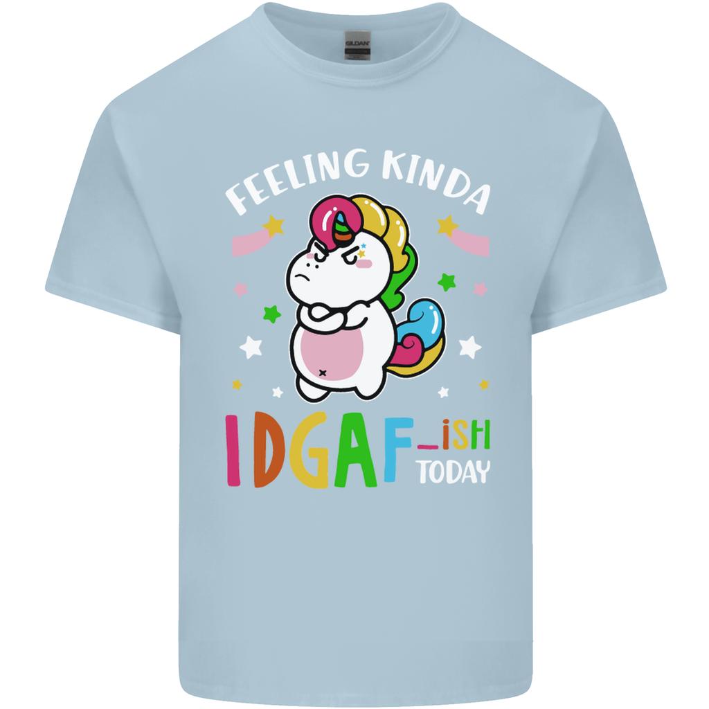 Feeling IDGAF Today Funny Offensive Unicorn Unisexs Light Cotton TShirt