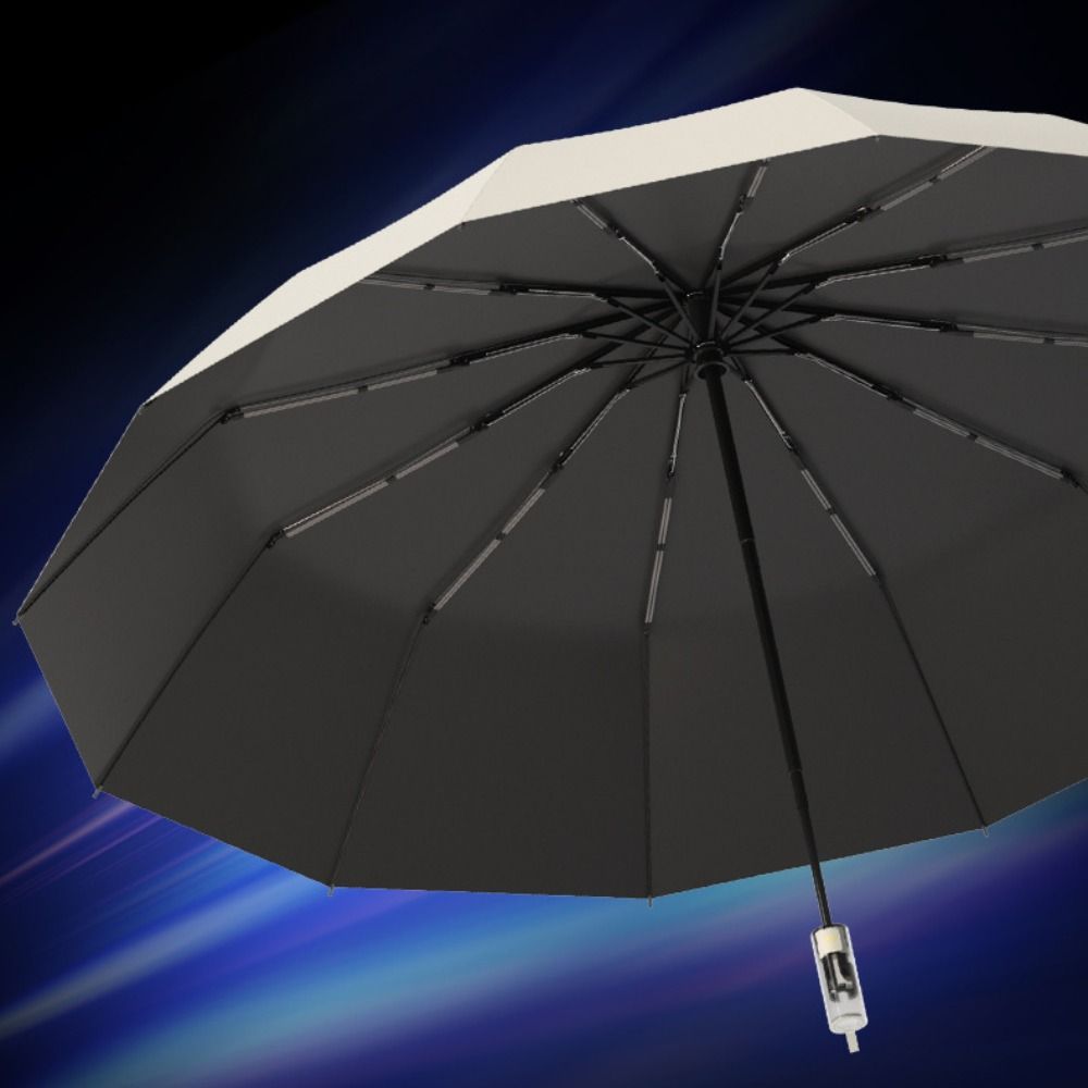 Strong Frame Folding Umbrella Windproof Oversized Umbrella Sunny Rainy Umbrella  Dual Purpose