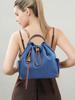 High-End Retro Denim Patchwork Drawstring Shoulder Bag (2025 Design)