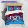 Set Lenzuola Stampato West Ham United Football 3 Pezzi, Comodo Set Copripiumino per Camera da Letto Amico della Pelle
