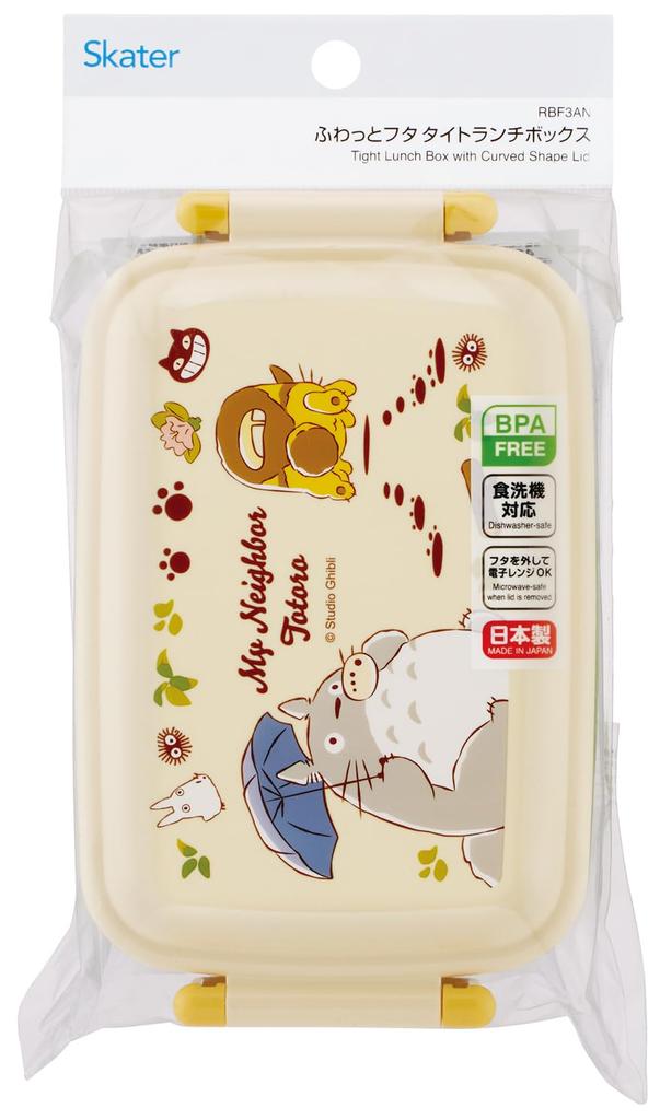 Skater Lunch with a Soft Single Made in Ghibli Totoro and Catbus for Boys and Girls Children's Box, 450ml, Dome-Shaped Lid, Tier, Japan, Design,