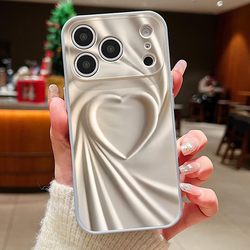 Lovely Hearts Pattern Case For iPhone 17 Pro Max Funda iPhone 16 15 14 13 Pro Max Magnetic For Magsafe Hybrid Slim Matte Cover