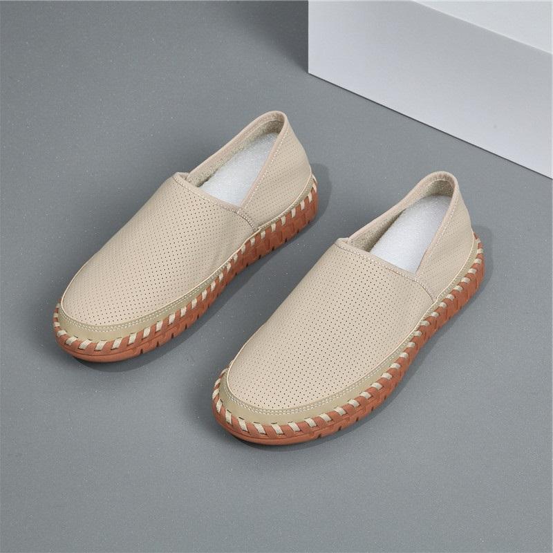 New Men's Soft Massage Fisherman Loafers New Father's Genuine Leather Espadrilles Shoes Male Walking Sneakers Footwears