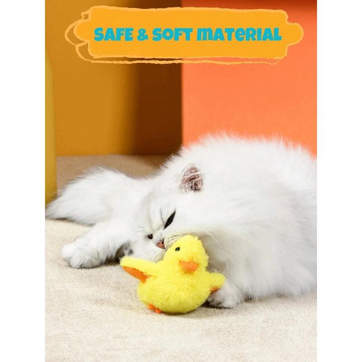 Electric Duck Cat Toy Interactive Pet Entertainment Soft Polyester Durable Biting Resistant Indoor Exercise for Cats