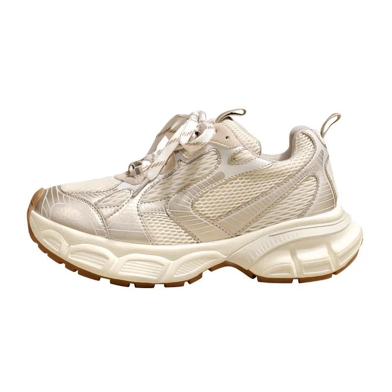 Fashion Woman Casual Shoes 2024 Breathable Platform Sneakers Women New Fashion High-quality White Mesh Sneakers Shoes for Women