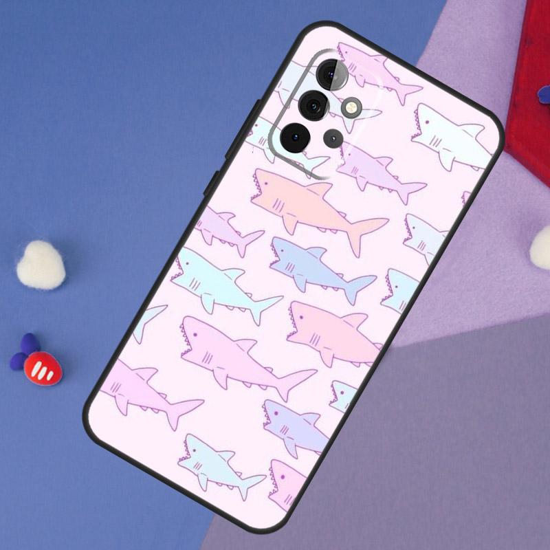 Ocean Shark Tooth Fish Case For Samsung Galaxy A55 A35 A32 A12 A22 A52 A06 A54 A34 A14 A56 A36 A26 A16 A13 A53 A15