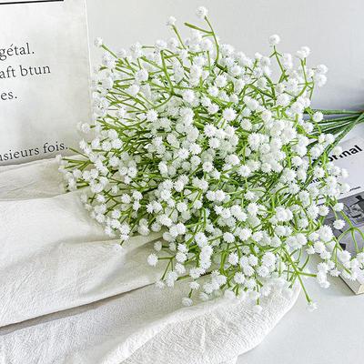 108 Cabeças de Gipsofila Artificial e Miosótis Flores de Plástico para Decoração de Casa e Casamento – Arranjo Floral Estilo Floresta