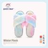 New indoor cotton slippers cross wool slippers PVC fashion ins home plush slippers