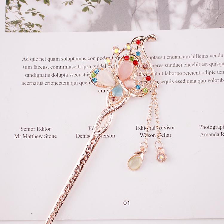 Women's 2026 Spring/Summer Chinese Tassel Alloy Hairpin - Qipao Hair Accessories