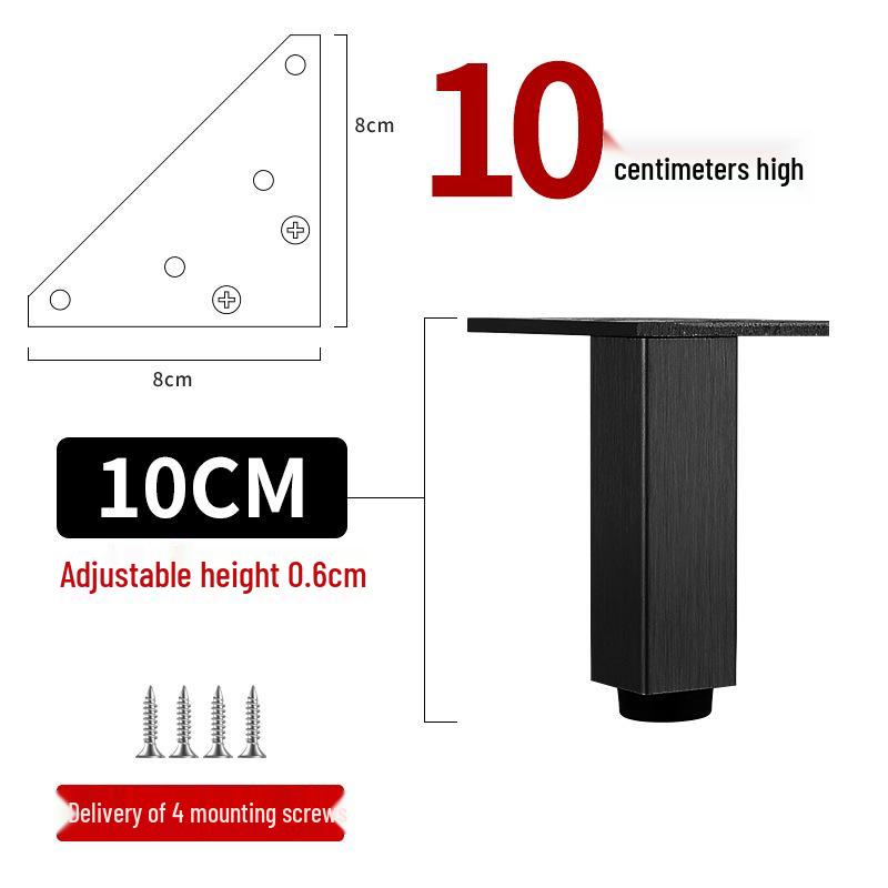 Adjustable Aluminum Alloy Furniture Legs for Cabinets, Sofas, Coffee Tables, TVs, and Beds