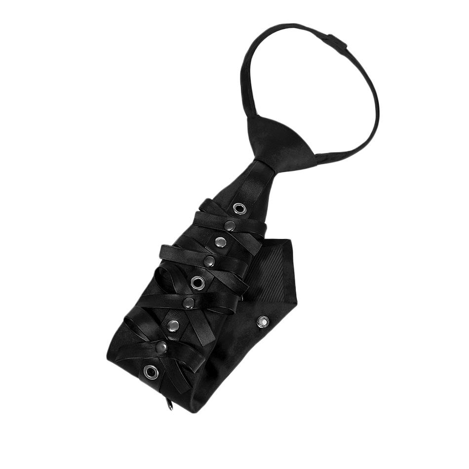 Fashion Personality Accessories Punk Leather Tie Student Uniform Vintage Neckties Handmade Ties