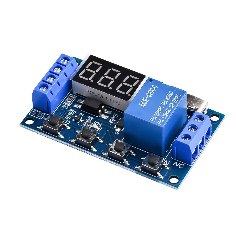 1-10pcs Timer Relay Time Delay Relay DC 6-30V Delay Controller Board Trigger Delay Switching Relay Module with LCD Display