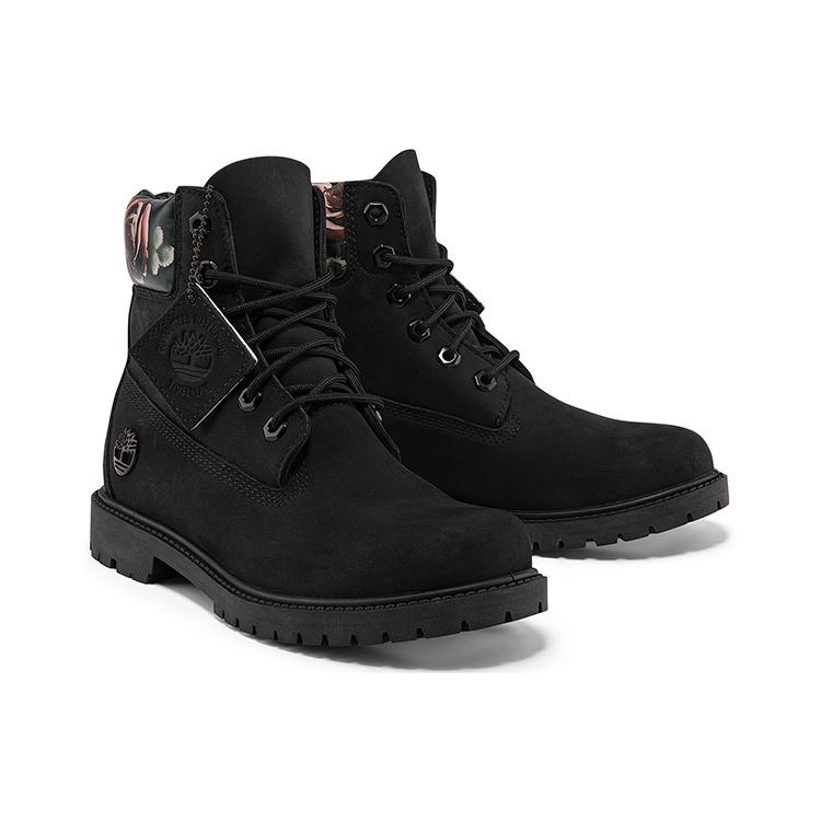 (WMNS) Timberland Heritage Cupsole Stiefel 'Schwarz Nubuk mit Blumenmuster' Damen A2M7RW