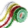 Colorful Wire Garlands Tinsel Ribbon for Crafts Bows Gift Wrapping Hangings Rattan Christmas Decorations Tree Ornaments