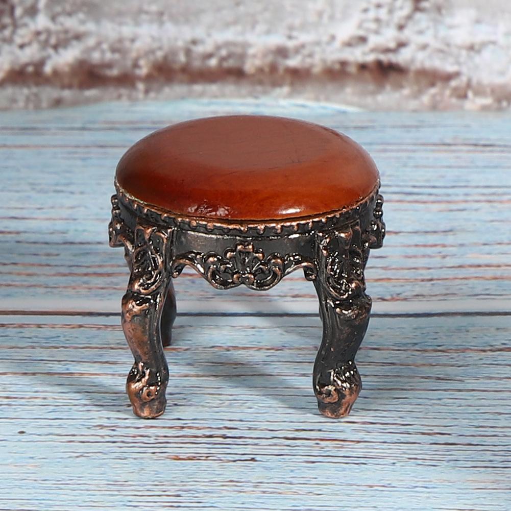 1:12 Dollhouse Miniature Simulated Round Stool Mini Furniture Model Toy AccessoryRound Stool