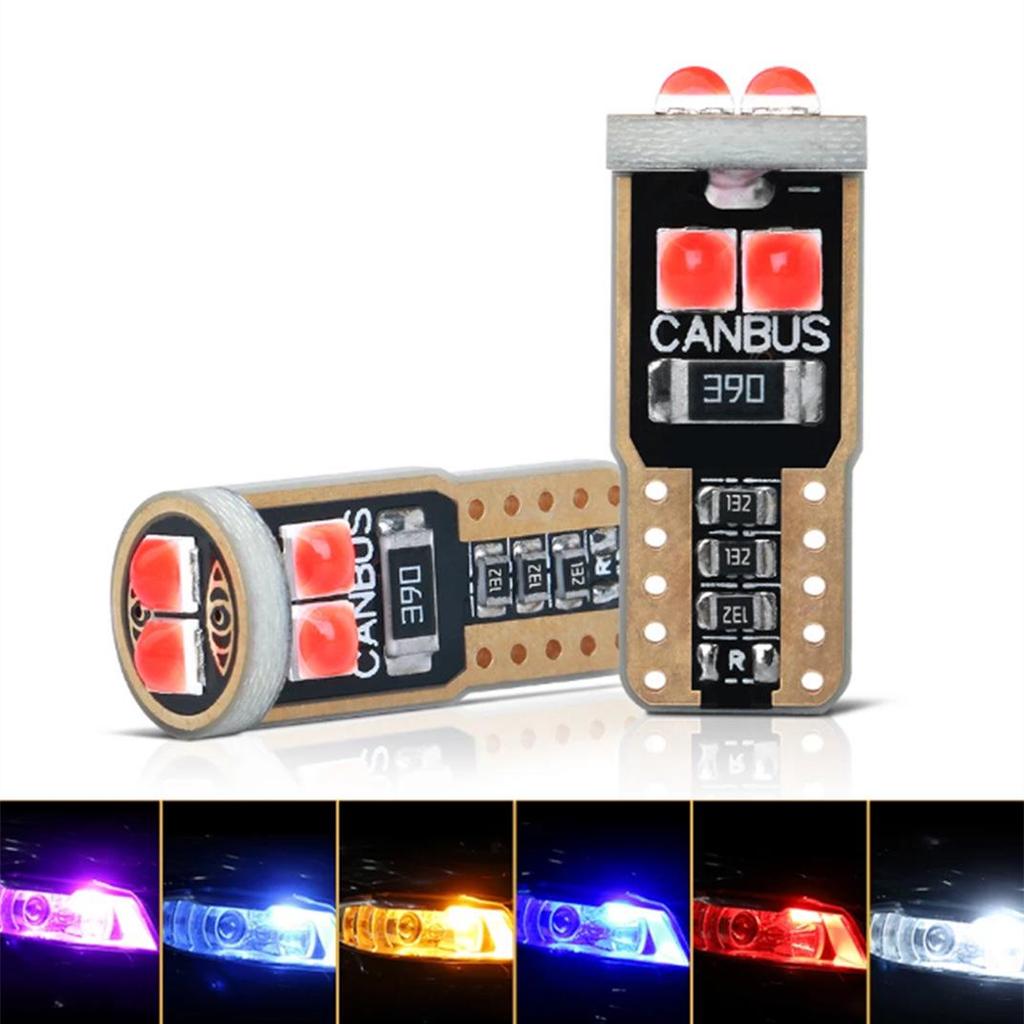 T10 3030 LED 6SMD Non-Polar High-Brightness Light for Parking, Reading, and License Plates.