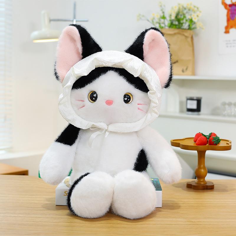 Cute Baby Hat Series Bear Plush Toy Cat Rabbit Doll Pillow Children Comfort Doll Rag Doll