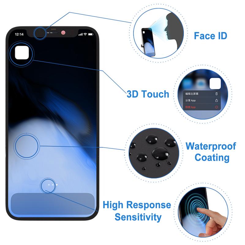 OLED For iPhone 12 Mini LCD Touch Screen For iPhone 12 Mini LCD Display Screen Digitizer Assembly Replacement Parts A2399 A2176