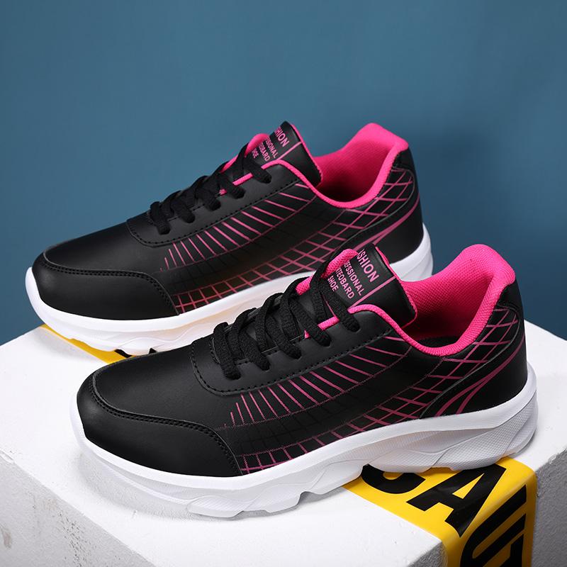 fashion 2024 New Style Breathable Comfortable Autumn Winter Leather Women's Shoes Light Running Shoes Sports Shoes Free Shipping